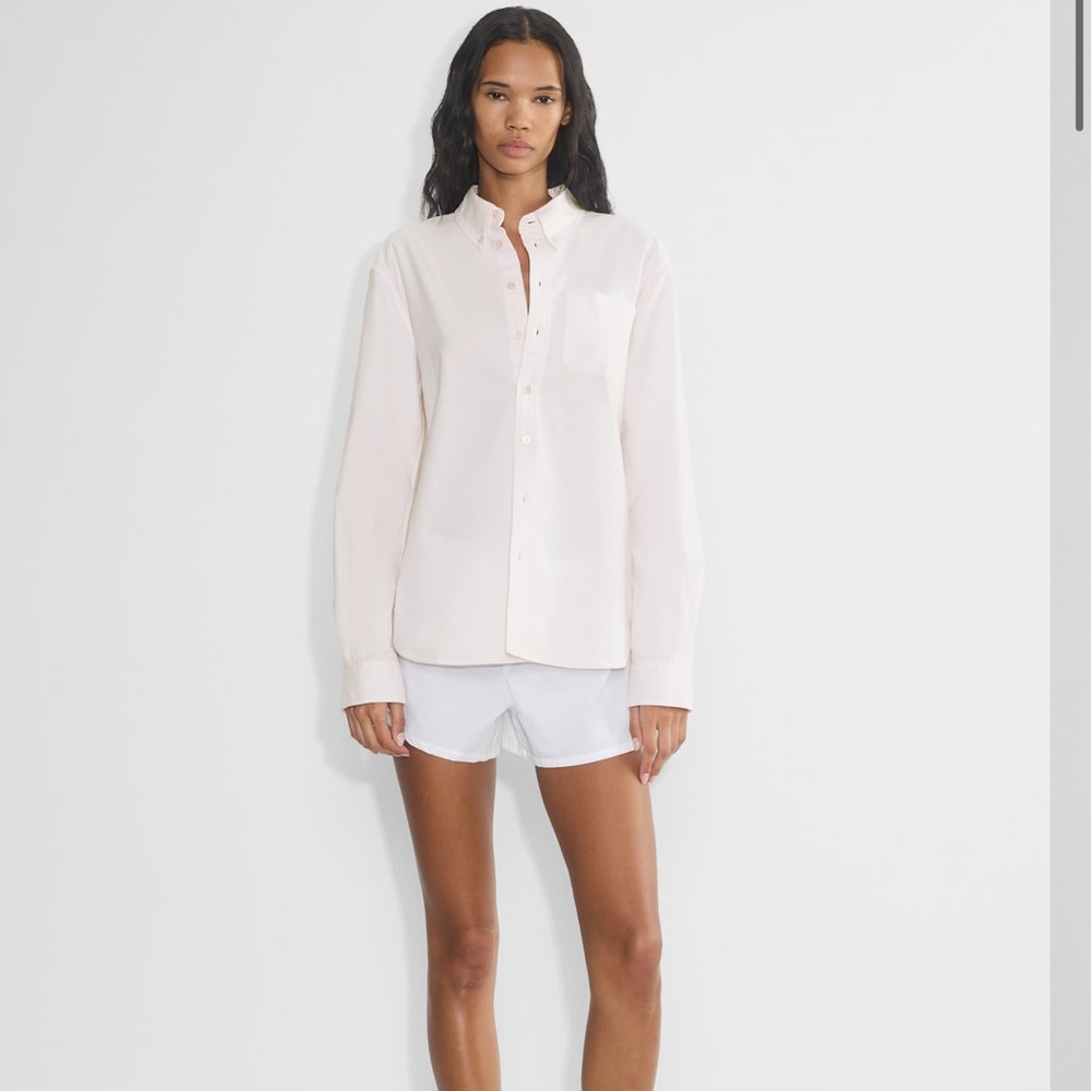 Aritzia Pink Button-Down Shirt
